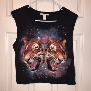 Forever21 print crop top